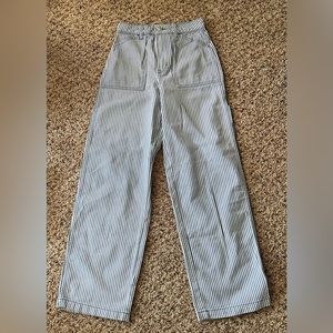 H & M striped twill pants NWT size 0